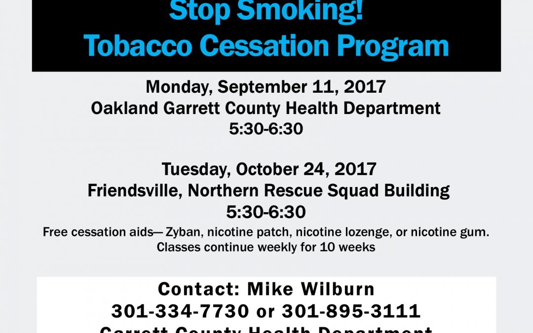 Two Cessation Classes Scheduled For Fall