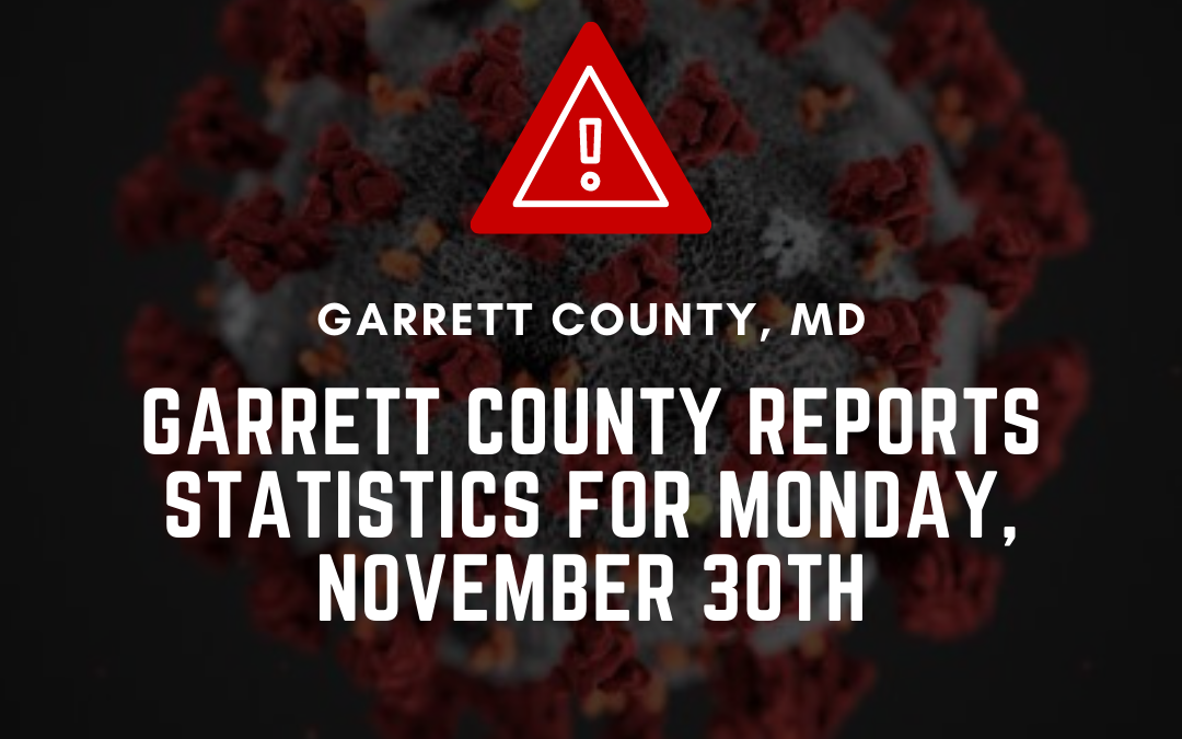 Garrett County Reports Statistics for Monday, November 30th