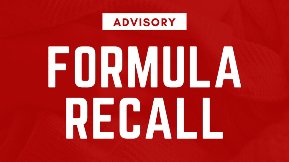 ADVISORY Formula Recall Garrett County Health Department