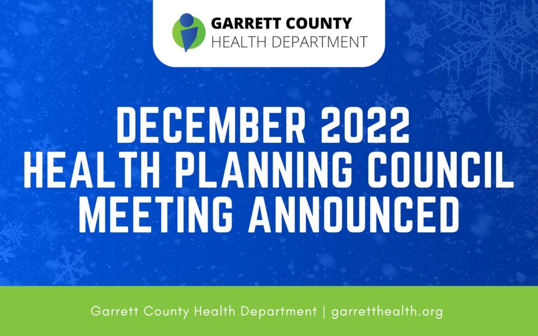 December 2022 Health Planning Council Meeting Announced – w/ Focus on Mental Health