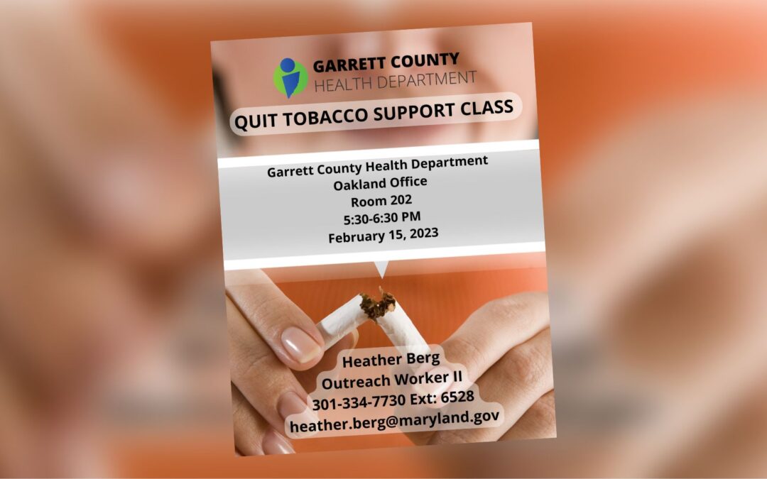Quit Tobacco Support Class Scheduled