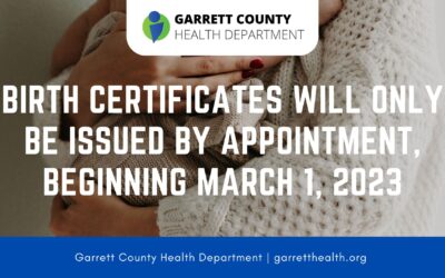 Birth Certificates Will Only Be Issued By Appointment, Beginning March 1, 2023