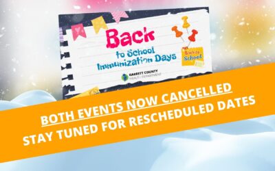 UPDATE: Both Back to School Immunization Days Events Now Cancelled