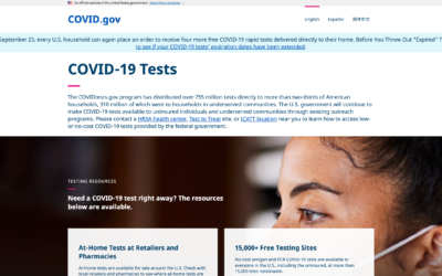Now Available – FREE Federal COVID-19 Mail-Order Test Kit Program Resuming September 25th