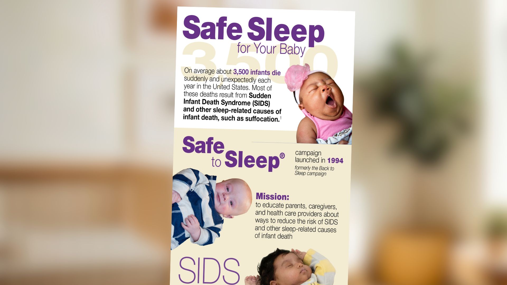 What is SIDS?  Safe to Sleep®
