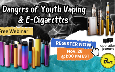 Featured Today on Prevention Happens / Addiction Happens: FREE Webinar – Youth Vaping Talk (Operation Parent)