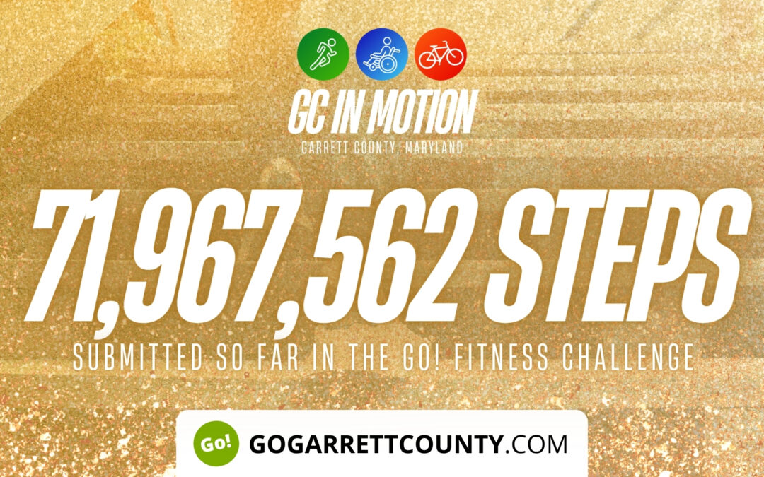 Featured Today on Go! Garrett County: 71 MILLION+ STEPS/ACTIVITY RECORDS! – Step/Activity Challenge Weekly Leaderboard – Week 63