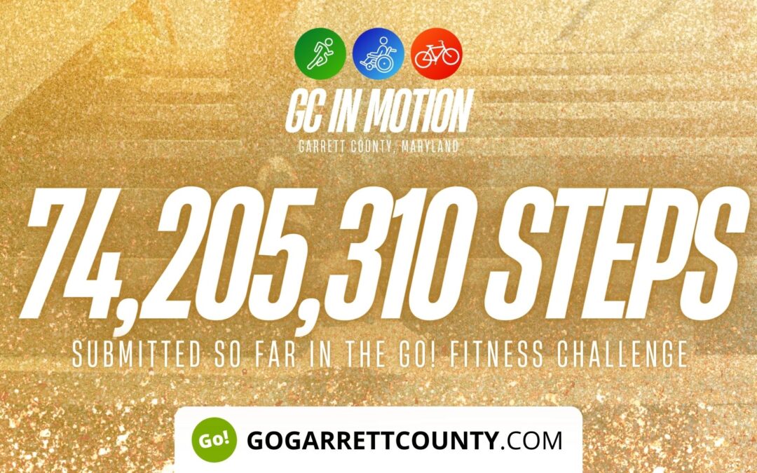 Featured Today on Go! Garrett County: 74 MILLION+ STEPS/ACTIVITY RECORDS! – Step/Activity Challenge Weekly Leaderboard – Week 65