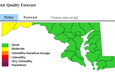 Today’s Air Quality Forecast (3/22): MODERATE – Maryland Department of the Environment Resources: Air Quality Forecast & Action Guide