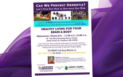 Event TODAY! (3/6) – Healthy Living For Your Brain & Body Event Scheduled