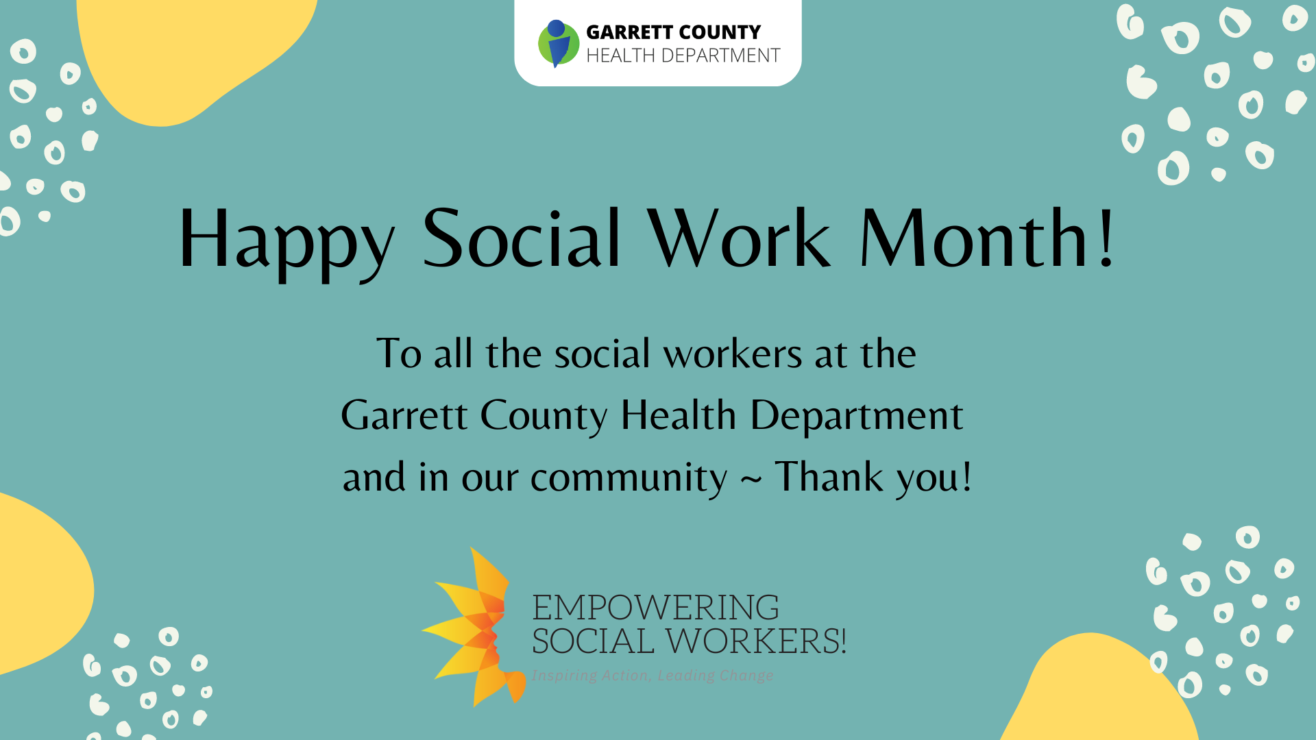 The Garrett County Health Department Celebrates Garrett County's Social ...