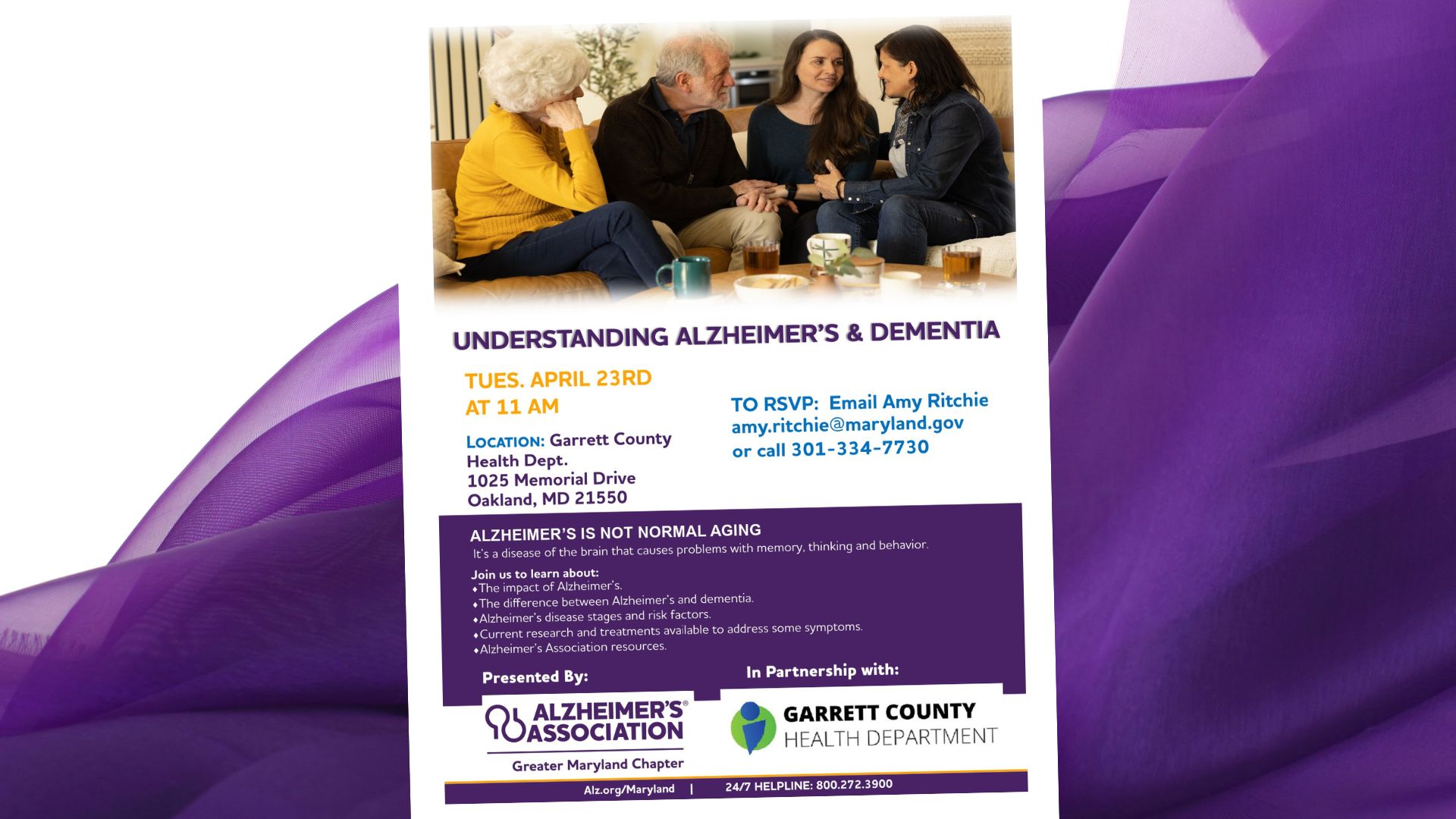 Upcoming Community Event: Understanding Alzheimer's & Dementia ...