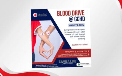 Blood Drive Scheduled for August 9th at the Garrett County Health Department (Oakland)