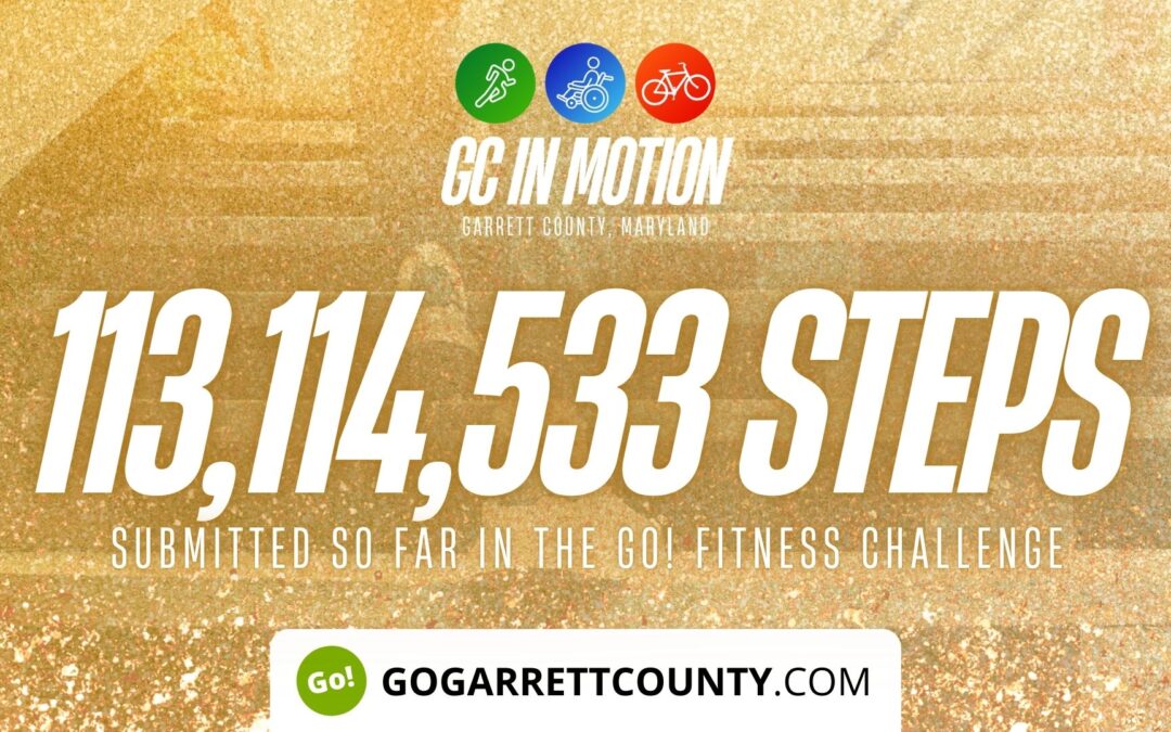 Featured Today on Go! Garrett County: 113 MILLION+ STEPS/ACTIVITY RECORDS! – Step/Activity Challenge Weekly Leaderboard – Week 100