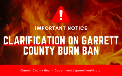 Clarification on Garrett County Burn Ban