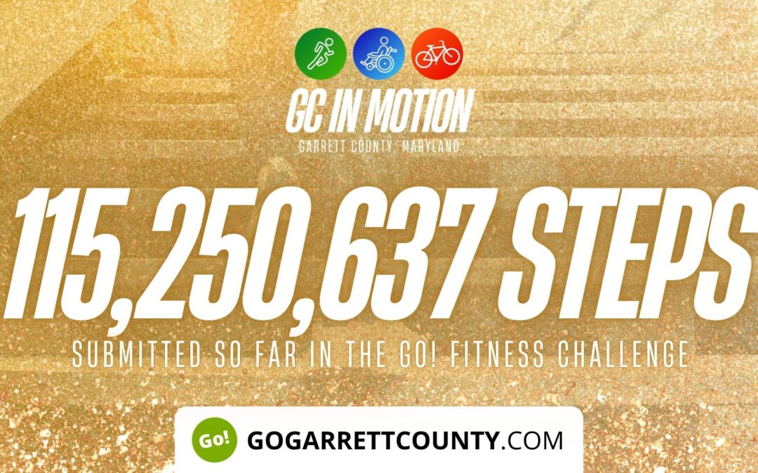 Featured Today on Go! Garrett County: 115 MILLION+ STEPS/ACTIVITY RECORDS! – Step/Activity Challenge Weekly Leaderboard – Week 102