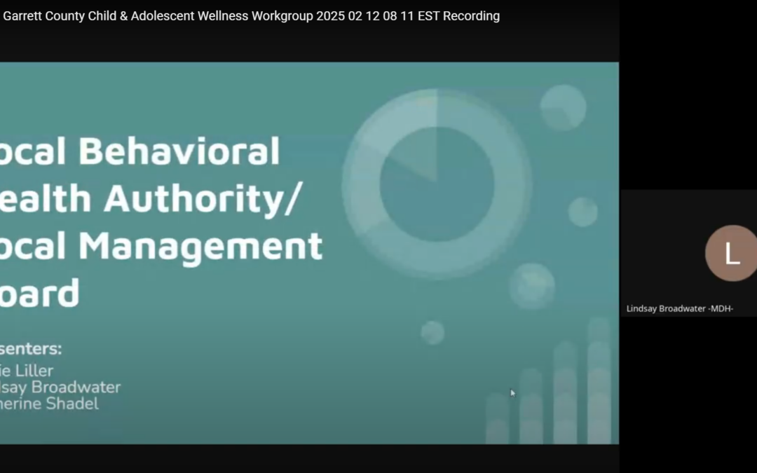 Garrett County Child & Adolescent Wellness Workgroup February 2025 Recording Now Available – Garrett County Local Management Board & Local Behavioral Health Authority Presentation