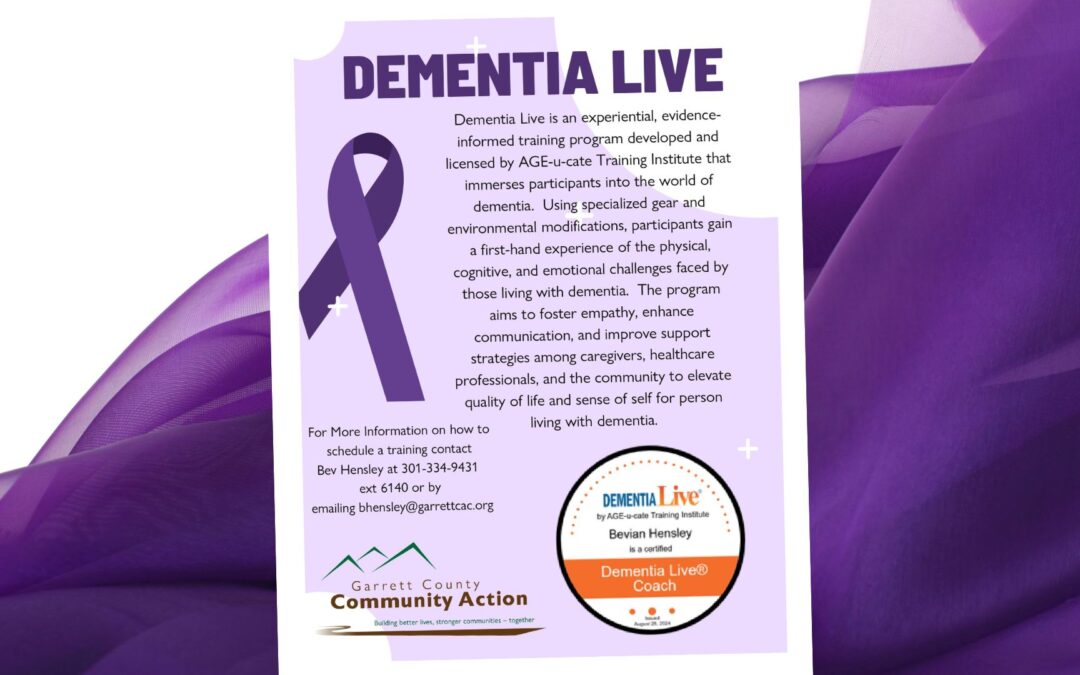 Featured Today on MyGarrettCounty.com: Community News: Dementia Live Training