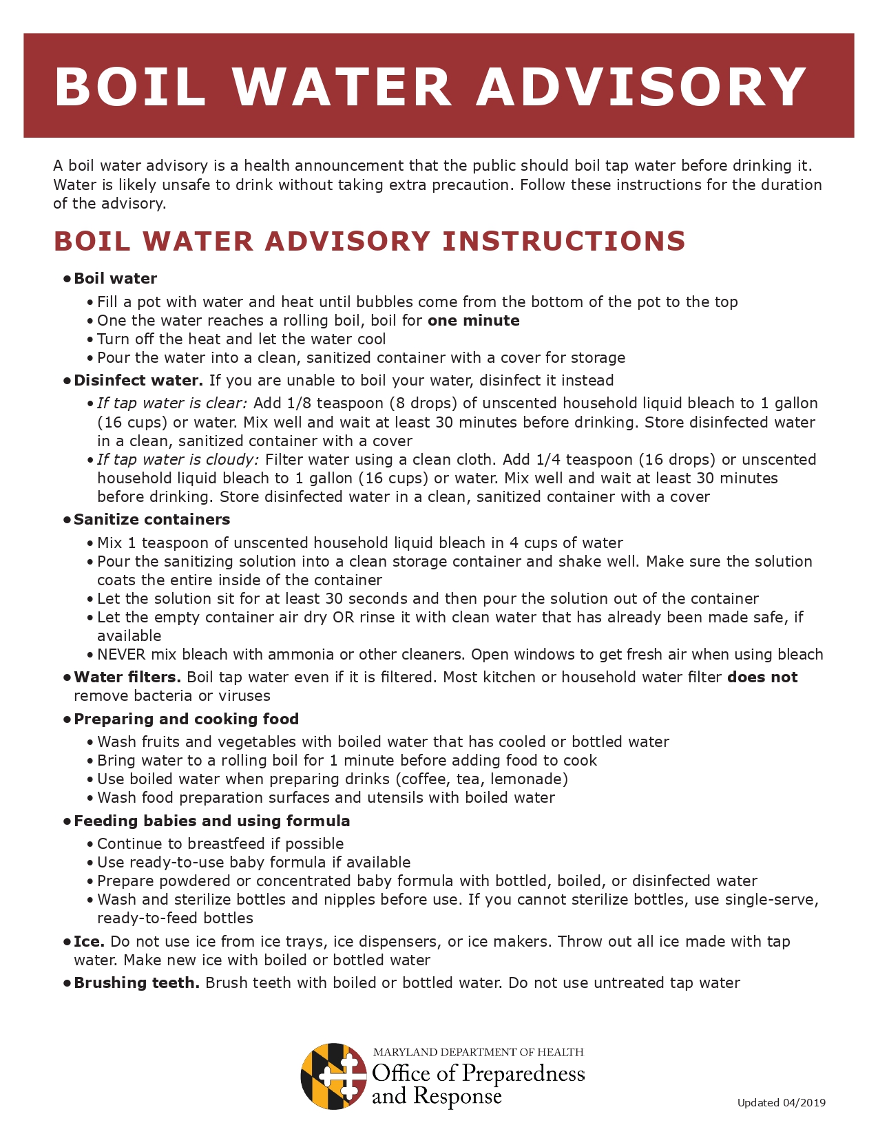 Boil Advisory