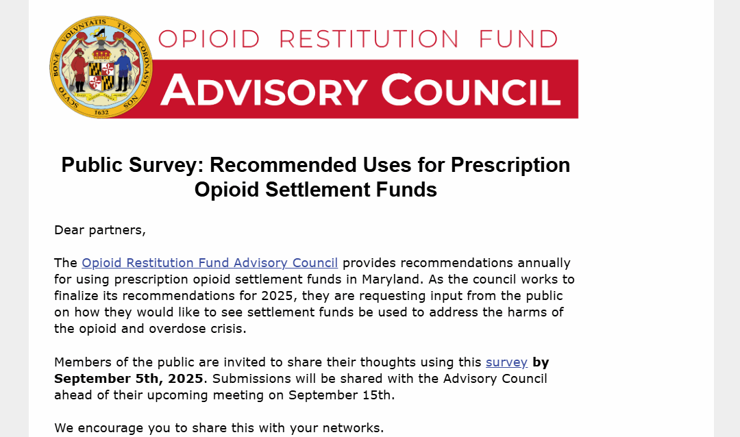 Opioid Restitution Fund Public Survey