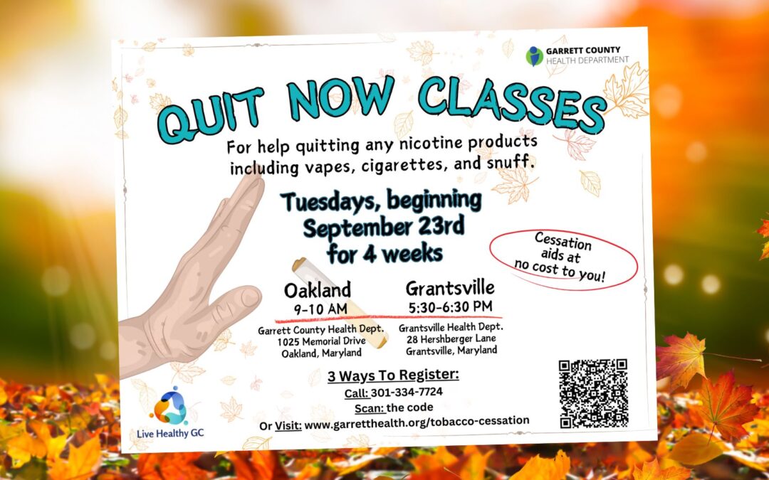 Quit Now Classes Start TODAY! (9/23)