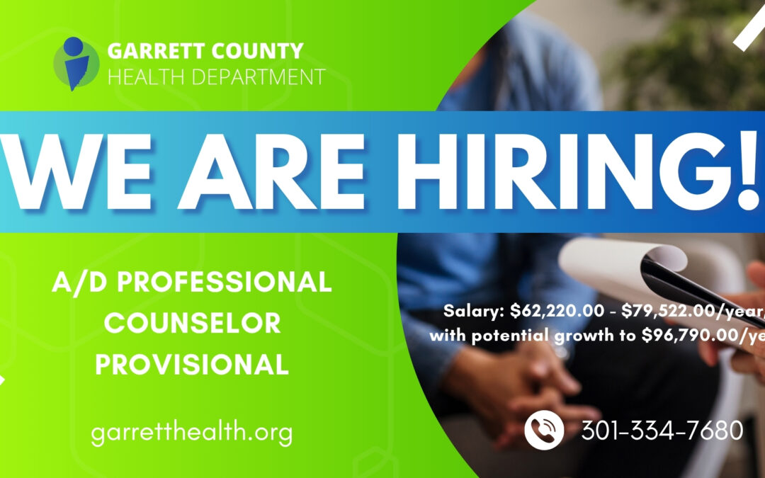 Featured Job Opportunity (10/1) – A/D Professional Counselor Provisional