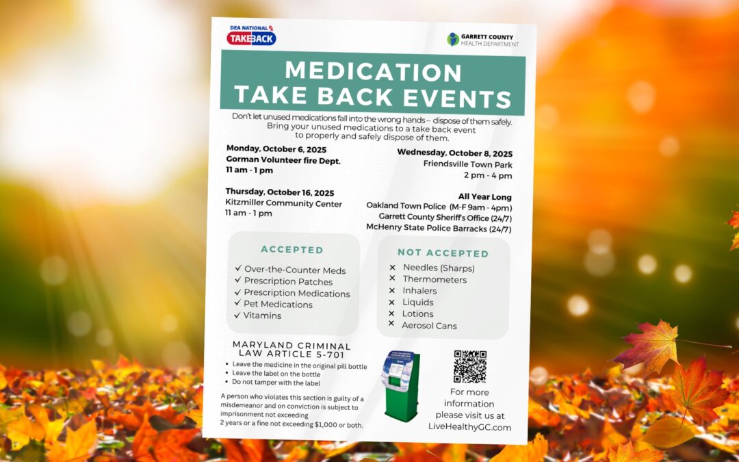 Medication Take Back Event Today (10/16) in Kitzmiller
