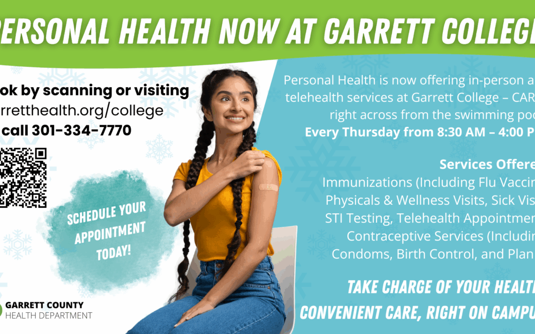 Reminder! – Personal Health Now at Garrett College!