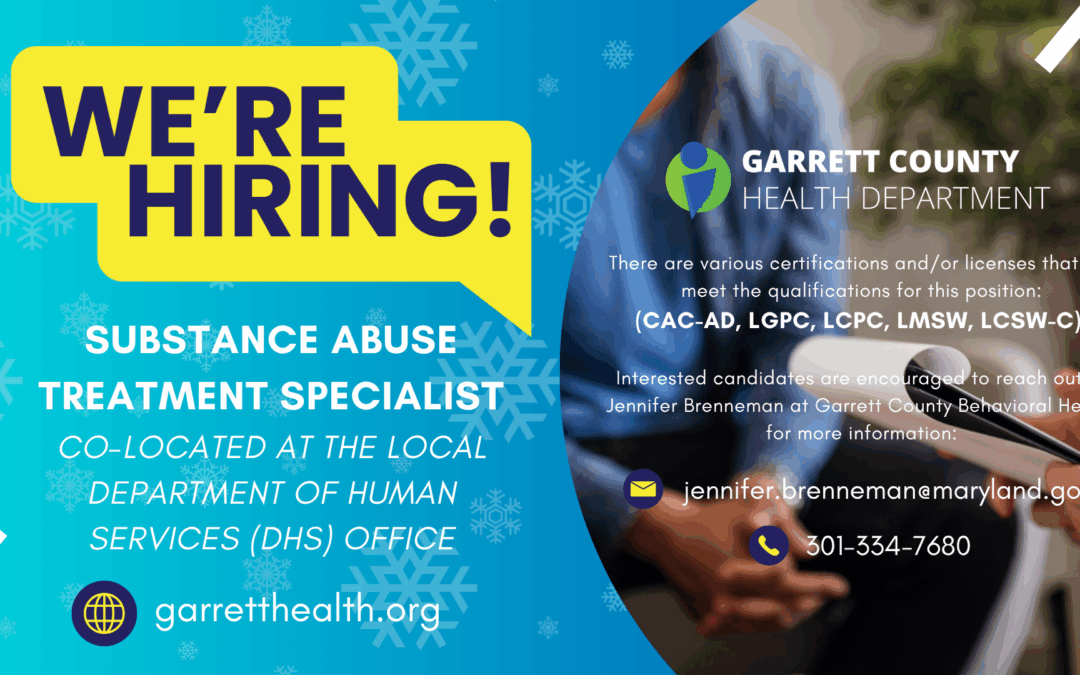 We’re Hiring! – Substance Abuse Treatment Specialist – Behavioral Health