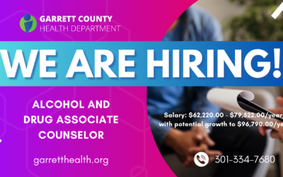 Check Out This Great Job in Garrett County! – Alcohol and Drug Associate Counselor, CAC-AD