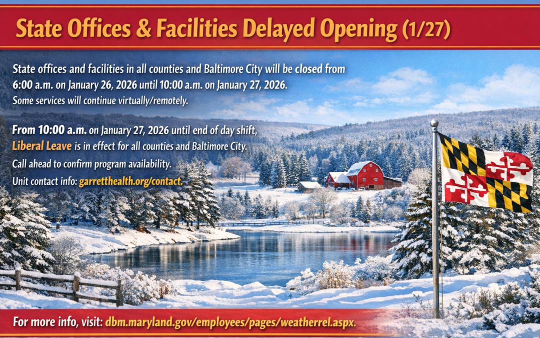 State Offices & Facilities Delayed Opening (1/27)