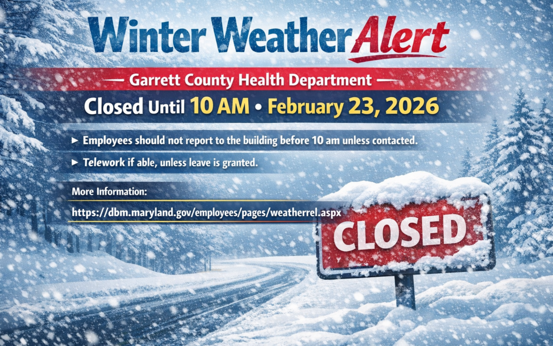 Garrett County State Offices Closed Until 10 a.m. (2/23)