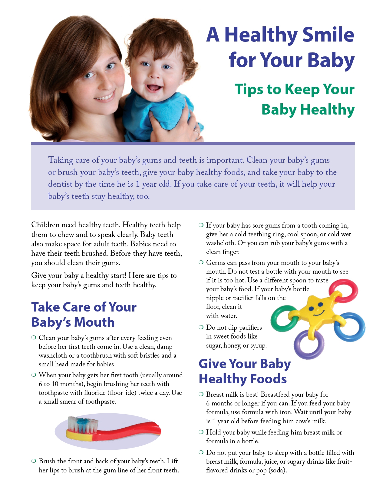 Baby Teeth Brochure - #1