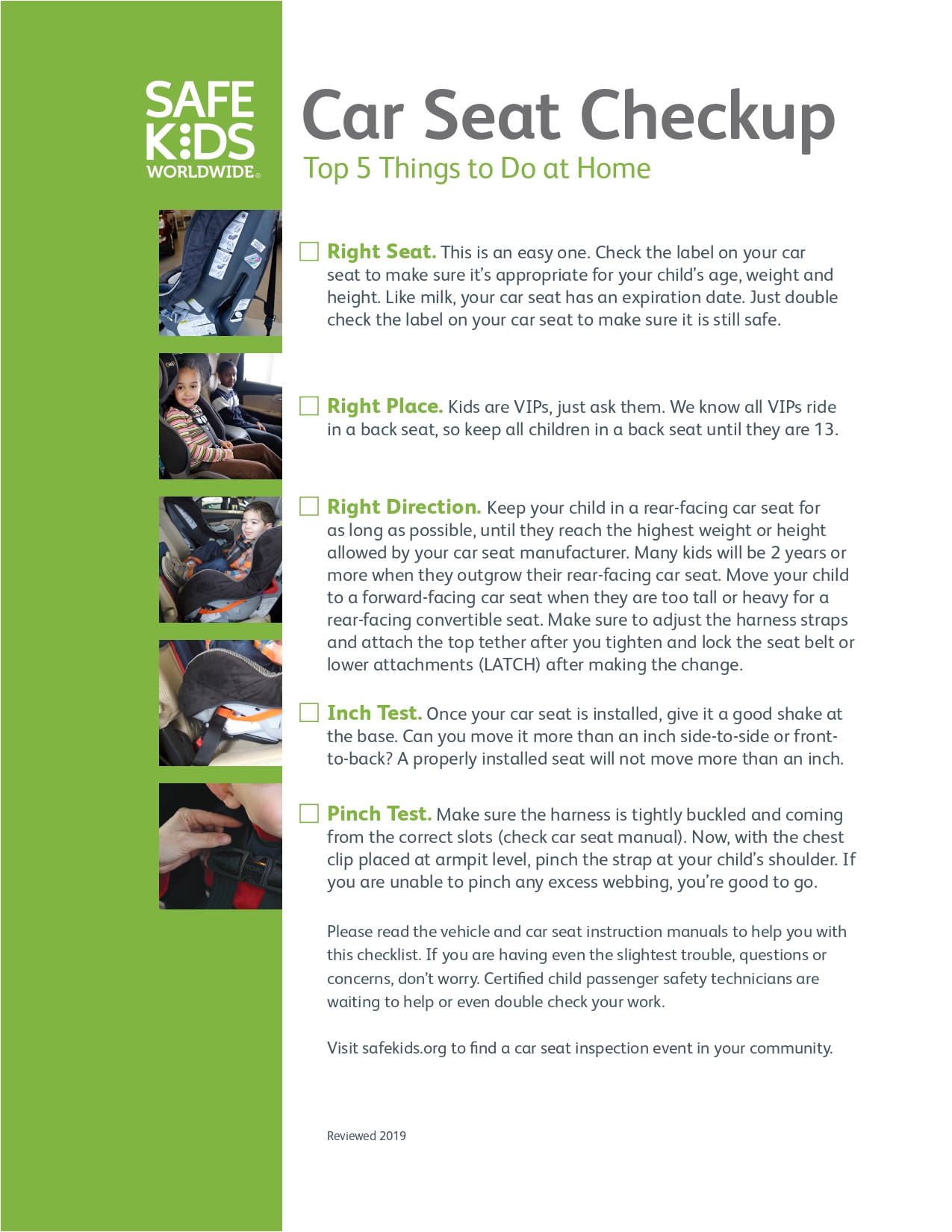 Car Seat Check Up Flyer